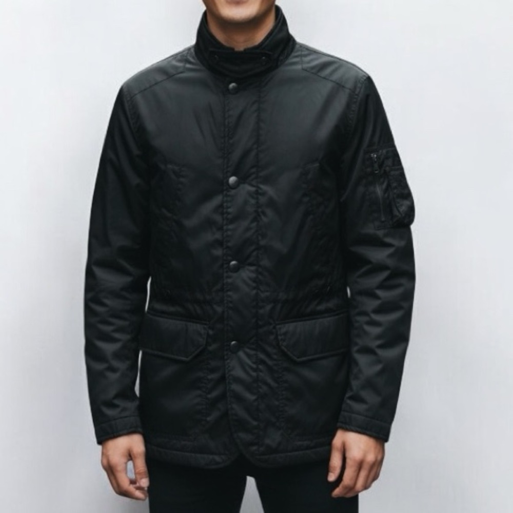 Ralph Lauren Black Label High Collar Jacket In Black | Size 38R